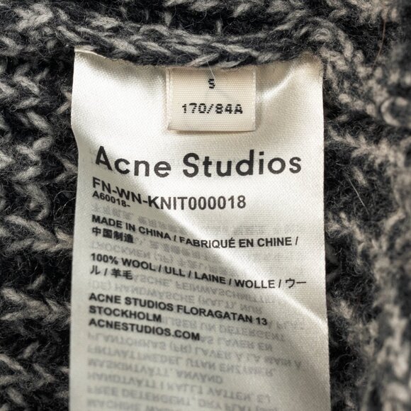 Acne Studios Grey Wool Ribbed Turtleneck Sweater - Picture 10 of 11